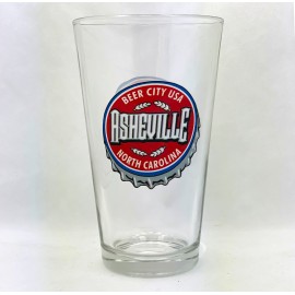 16 oz. Pub Glass - Asheville NC  Beer City USA 16 oz. Pub Glass - Asheville NC  Beer City USA