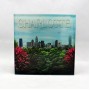 Souvenir Glass Coaster 4"X4" Charlotte Floral Skyline