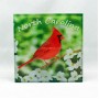 Souvenir Glass Coaster 4"X4" North Carolina Cardinal and Dogwood