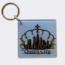 Acrylic Die-Cut Keyring - Charlotte Crown Skyline Acrylic Die-Cut Keyring - Charlotte Crown Skyline