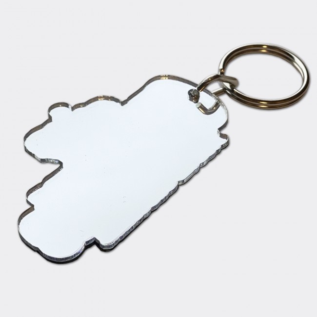 Acrylic Die-Cut Keyring - Charlotte Letters with Crown