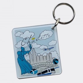 Acrylic Die-Cut Keyring - Charlotte Montage Art Acrylic Die-Cut Keyring - Charlotte Montage Art