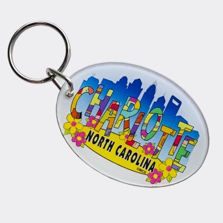 Acrylic Die-Cut Keyring - Charlotte Art Letters Acrylic Die-Cut Keyring - Charlotte Art Letters
