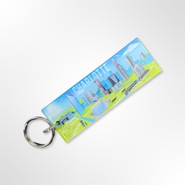 Acrylic Die-Cut Keyring - Charlotte Metro Skyline Acrylic Die-Cut Keyring - Charlotte Metro Skyline