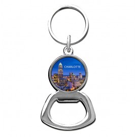 Bottle Opener Keyring - Charlotte's Night Skyline Bottle Opener Keyring - Charlotte's Night Skyline