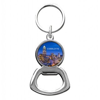 Bottle Opener Keyring - Charlotte's Night Skyline Bottle Opener Keyring - Charlotte's Night Skyline
