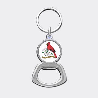 Bottle Opener Keyring - North Carolina Cardinal Dogwood Bottle Opener Keyring - North Carolina Cardinal Dogwood