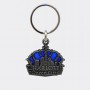 Pewter Stain Glass Keyring - Charlotte Crown Skyline