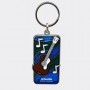 Pewter Stain Glass Keyring - Asheville NC Guitar and Music Notes