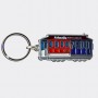 Pewter Stain Glass Keyring - Asheville NC Trolley