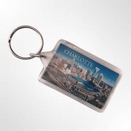 Rectangular Acrylic Keyring - Charlotte Aerial View of Football Stadium Rectangular Acrylic Keyring - Charlotte Aerial View of Football Stadium