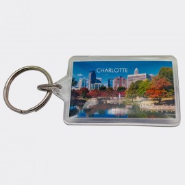 Rectangular Acrylic Keyring - Charlotte Downtown Marshall Park Rectangular Acrylic Keyring - Charlotte Downtown Marshall Park