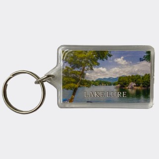 Rectangular Acrylic Keyring - Lake Lure NC Rectangular Acrylic Keyring - Lake Lure NC