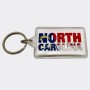 Rectangular Acrylic Keyring - North Carolina Flag Letters