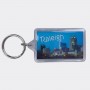 Rectangular Acrylic Keyring - Raleigh Night Skyline