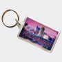 Rectangular Acrylic Keyring - Raleigh NC Neon Pink Sky