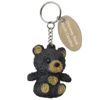 Rubber Black Bear Keyring - Chimney Rock, NC Rubber Black Bear Keyring - Chimney Rock, NC