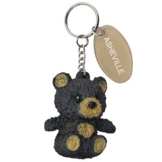 Rubber Black Bear Keyring - Asheville NC Rubber Black Bear Keyring - Asheville NC