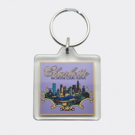 Square Acrylic Keyring - Charlotte Art Square Acrylic Keyring - Charlotte Art