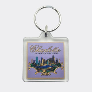 Square Acrylic Keyring - Charlotte Art