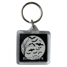 Square Acrylic Keyring - Bat Cave Square Acrylic Keyring - Bat Cave