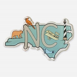 Acrylic Die-Cut Magnet - North Carolina Icon Map