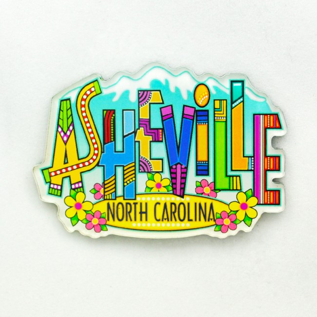 Acrylic Die-Cut Magnet - Asheville Art Letters