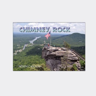 Horizontal Metal Magnet - Chimney Rock NC Aerial View Horizontal Metal Magnet - Chimney Rock NC Aerial View