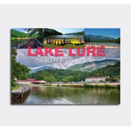 Horizontal Metal Magnet - Lake Lure NC Photo Collage Horizontal Metal Magnet - Lake Lure NC Photo Collage