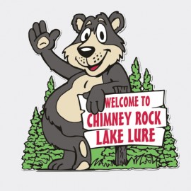 Rubber Magnet - Chimney Rock and Lake Lure Welcome Bear Rubber Magnet - Chimney Rock and Lake Lure Welcome Bear