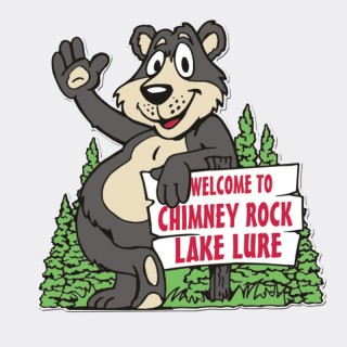 Rubber Magnet - Chimney Rock and Lake Lure Welcome Bear Rubber Magnet - Chimney Rock and Lake Lure Welcome Bear