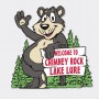 Rubber Magnet - Chimney Rock and Lake Lure Welcome Bear