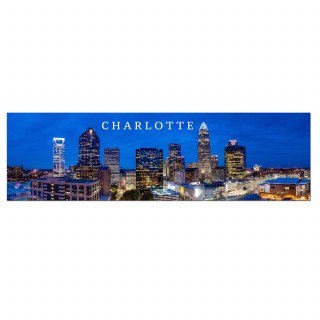 Panoramic Metal Magnet - Charlotte Night Sky