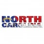 Panoramic Metal Magnet - North Carolina Flag Letters