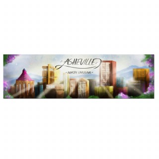 Panoramic Metal Magnet - Asheville NC Sunbeam Sky Panoramic Metal Magnet - Asheville NC Sunbeam Sky