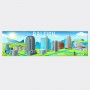 Panoramic Metal Magnet - Raleigh Metro Skyline Art