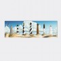 Panoramic Metal Magnet - North Carolina Seven Lighthouses 
