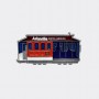 Pewter Stain Glass Magnet - Asheville NC Trolley