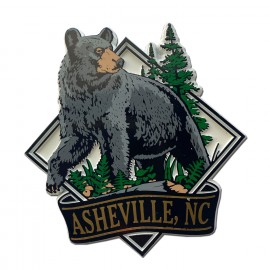 Rubber Magnet - Asheville NC Black Bear  Rubber Magnet - Asheville NC Black Bear