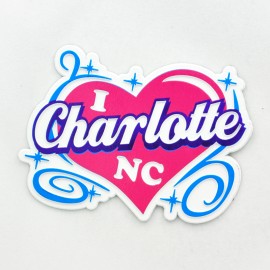 Rubber Magnet - I Heart Charlotte NC Rubber Magnet - I Heart Charlotte NC