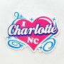 Rubber Magnet - I Heart Charlotte NC