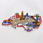 Rubber Magnet - Charlotte Map Icons