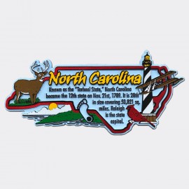 Jumbo Rubber Magnet - NC Information Map Jumbo Rubber Magnet - NC Information Map