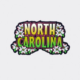 Rubber Magnet - North Carolina Dogwood Letters Rubber Magnet - North Carolina Dogwood Letters