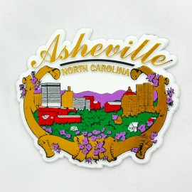 Rubber Magnet - Asheville Ribbon Skyline Rubber Magnet - Asheville Ribbon Skyline