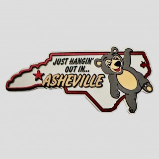 Rubber Magnet - Just Hanging Out in Asheville Rubber Magnet - Just Hanging Out in Asheville