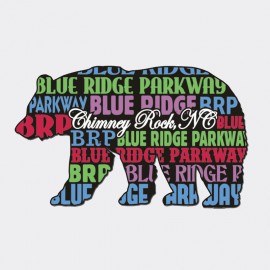 Rubber Magnet - Chimney Rock NC Bear Shape BRP Rubber Magnet - Chimney Rock NC Bear Shape BRP