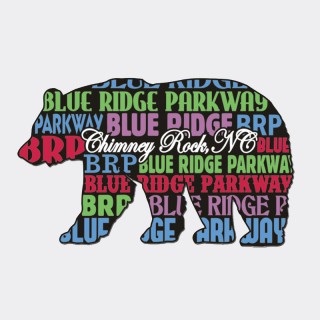 Rubber Magnet - Chimney Rock NC Bear Shape BRP Rubber Magnet - Chimney Rock NC Bear Shape BRP