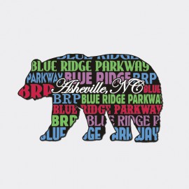 Rubber Magnet - Asheville Bear Shape BRP Rubber Magnet - Asheville Bear Shape BRP