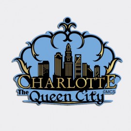 Rubber Magnet - Charlotte Crown Skyline Rubber Magnet - Charlotte Crown Skyline